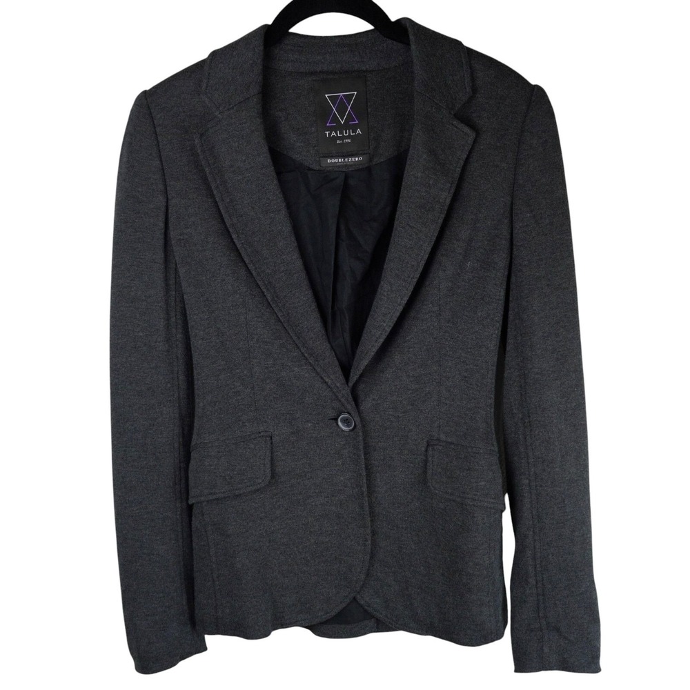Aritzia Talula Womens Grey Pima Cotton Blazer Jacket‎ Sz 00